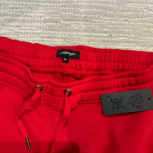 NWT Ed Hardy Red Sweatpants XL - Picture 2 of 4